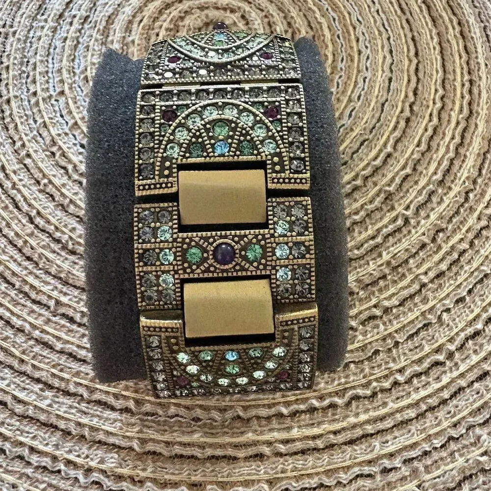 Heidi Daus Women's Art Deco Bracelet Watch with Jewels Art to wear